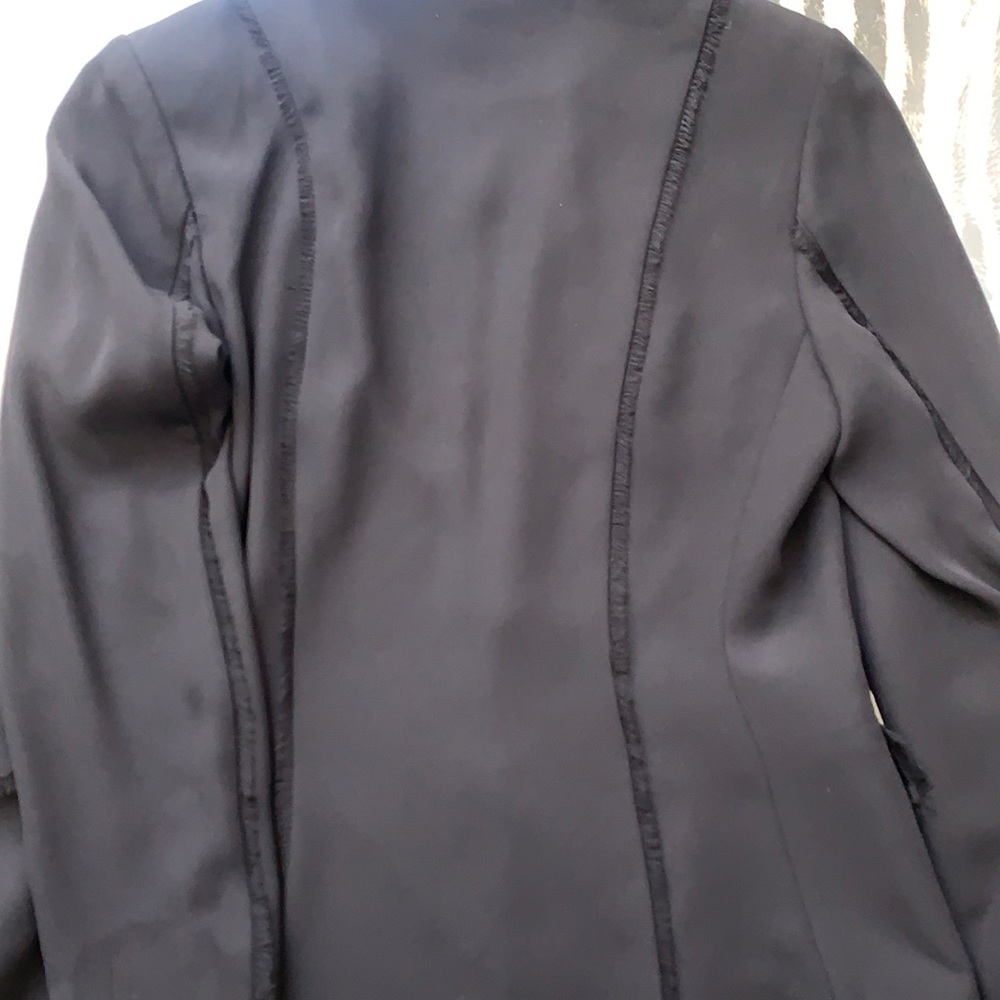 Black Blazer with Fringe Trim - Picture 8 of 11